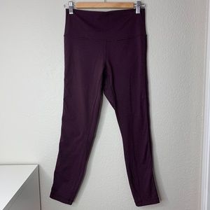 Lululemon dark purple leggings high rise stripe